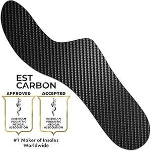 New Est Carbon 1pc Mens 4-4.5 Womens 5-5.5 Black Carbon Fiber Rigid Shoe Insert